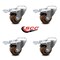 Service Caster 3 Inch High Temp Glass Filled Nylon Bolt Hole Caster Set with Total Lock Brake SCC-BHTTL20S314-GFNSHT-4 - alternate 3